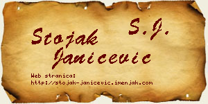 Stojak Janićević vizit kartica
